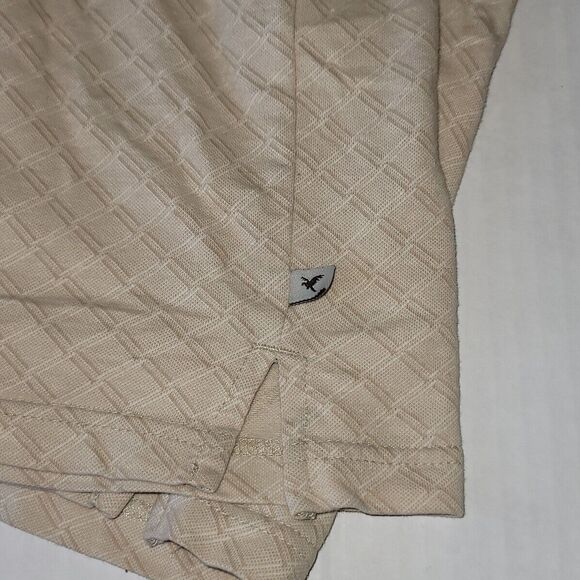 Red Macaw Mens Polo Shirt 3XLT Beige Patterned Short Sleeve - Picture 9 of 12